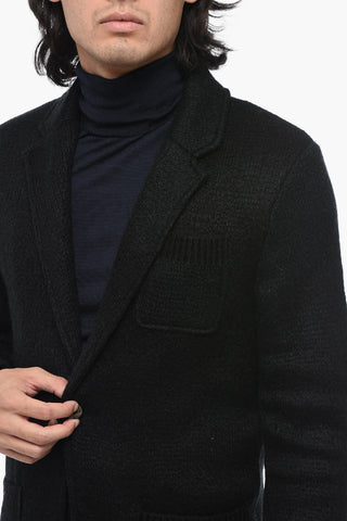 Strickblazer mit Hornknöpfen