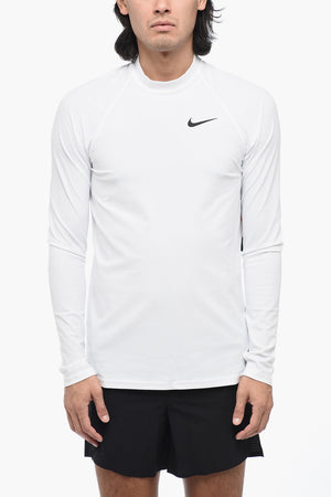SWIM Long-Sleeve Solid-Color Dri-Fit T-Shirt with Contrast Logo