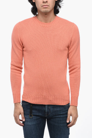 Solid Color Cashmere Crew-neck Sweater
