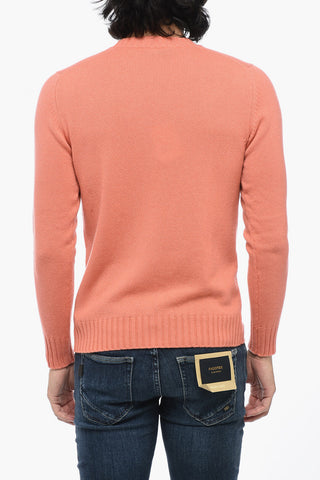 Solid Color Cashmere Crew-neck Sweater