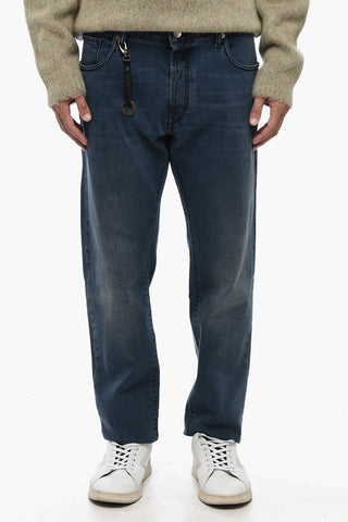 Straight Leg Stretch Denim Jeans 19cm