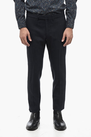 Prince of Wales Motif Pants with Belt Loops
