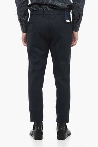 Prince of Wales Motif Pants with Belt Loops