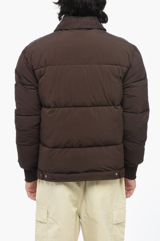 Solid Color EISENHOWER Padded Jacket with Velvet Collar