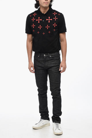 Regular Fit Jeans With Silver-Button 17cm