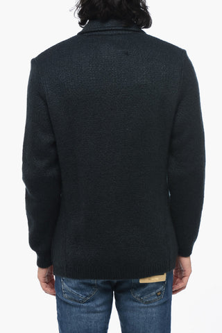 Blazer in Maglia con Bottoni in Corno