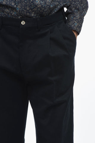 Cotton CLARK Double Pleat Pants
