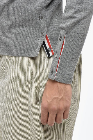 Cashmere Crewneck Sweater with Striped Detail