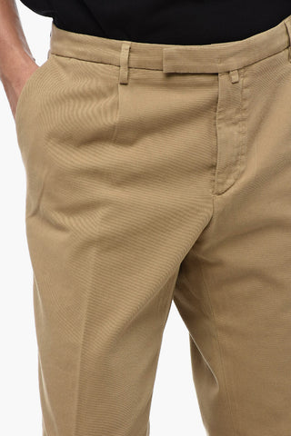 Pantaloni Chino in Cotone Stretch a Vita Regolare