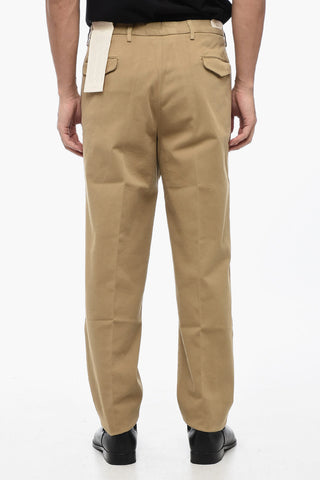 Pantaloni Chino in Cotone Stretch a Vita Regolare