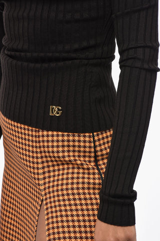 Turtleneck Ribbed Wool Sweater
