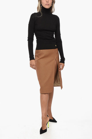 Turtleneck Ribbed Wool Sweater