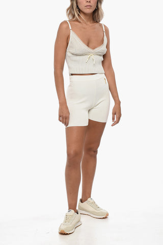Knitted PRALU Shorts with Elastic Waistband