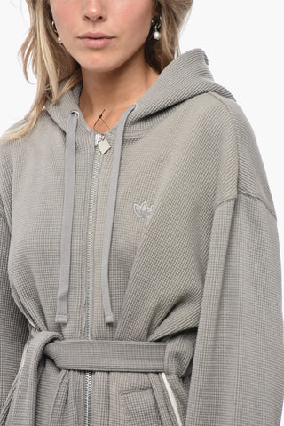 Cotton Blend BATHROBE Dress with Front Zip
