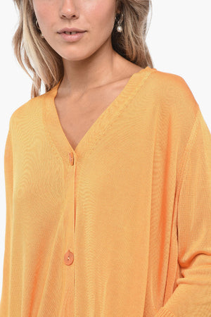 Cardigan Oversize con Maniche a 3/4