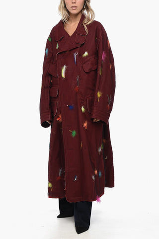 MM0 Pulti-Pockets Coat with Feathers Application