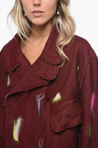 MM0 Pulti-Pockets Coat with Feathers Application