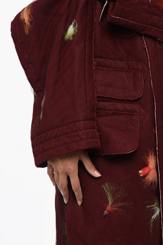 MM0 Pulti-Pockets Coat with Feathers Application