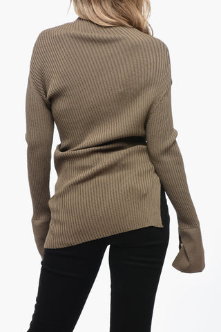 Assimetric Ribbed Sweater