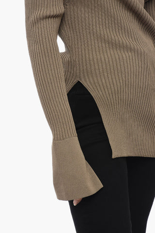Assimetric Ribbed Sweater