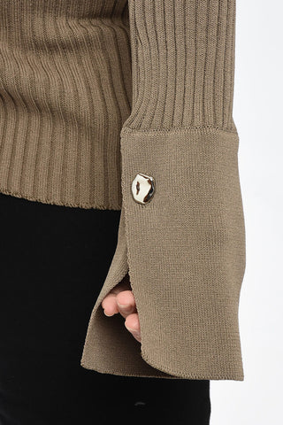 Assimetric Ribbed Sweater