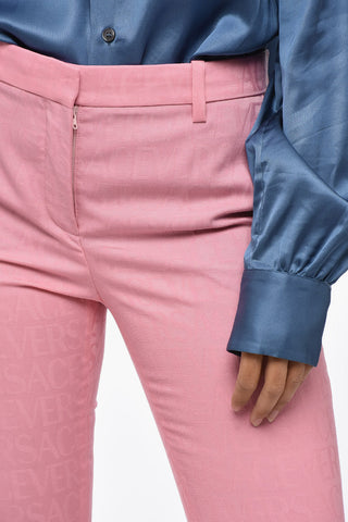 Pantaloni Con Logo Jacquard Allover