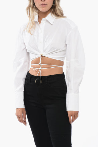 Stretch Cotton PLIDAO Crop Shirt