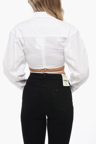 Stretch Cotton PLIDAO Crop Shirt
