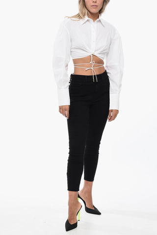 Stretch Cotton PLIDAO Crop Shirt