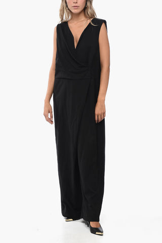 Sleeveless Jumpsuit with Wrap Design