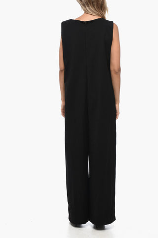 Sleeveless Jumpsuit with Wrap Design