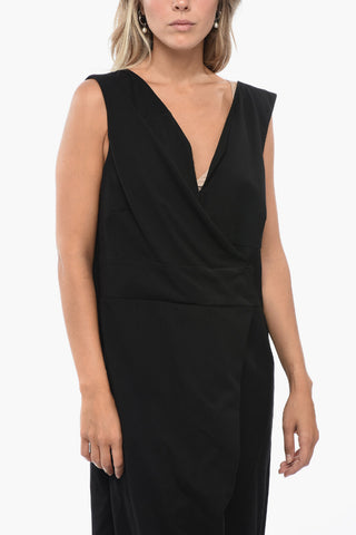 Sleeveless Jumpsuit with Wrap Design