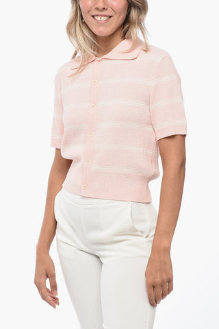 UNISEX Polo in Spugna con Fantasia a Righe 