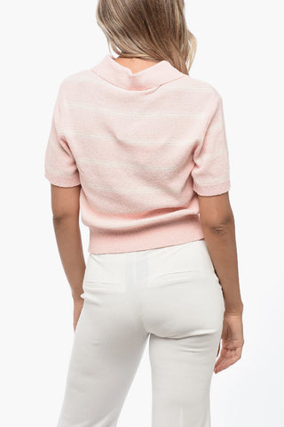 UNISEX Polo in Spugna con Fantasia a Righe 
