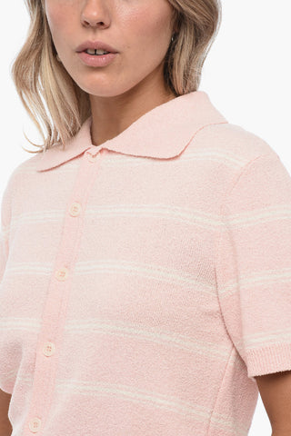 UNISEX Polo in Spugna con Fantasia a Righe 