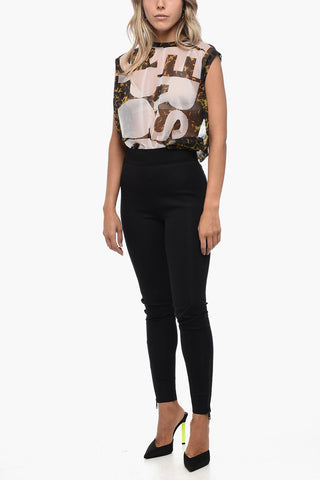 Tech Fabric Leggings with Zipped Ankle