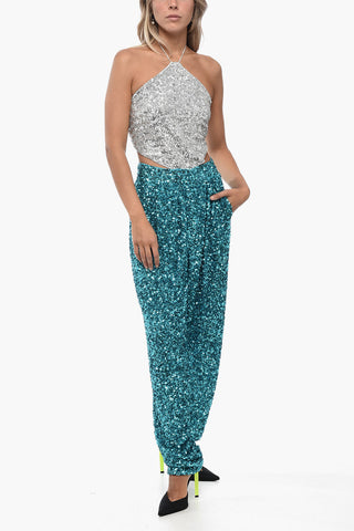 Sequined ALEXA Wide-Leg Pant