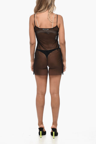 See Through Mesh Slip Dress