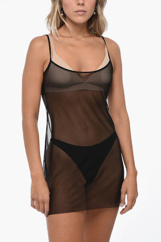See Through Mesh Slip Dress