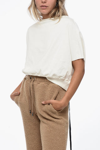 DRKSHDW Cotton Crop DAGGER T-Shirt with Elastic Waistband