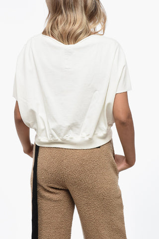 DRKSHDW Cotton Crop DAGGER T-Shirt with Elastic Waistband