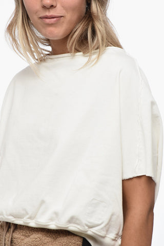 DRKSHDW Cotton Crop DAGGER T-Shirt with Elastic Waistband