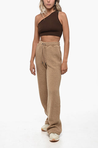 Straight Fit Teddy Wool Blend Sweatpants