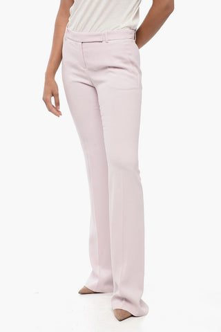 Pantaloni Flared Fit con Chiusura Nascosta