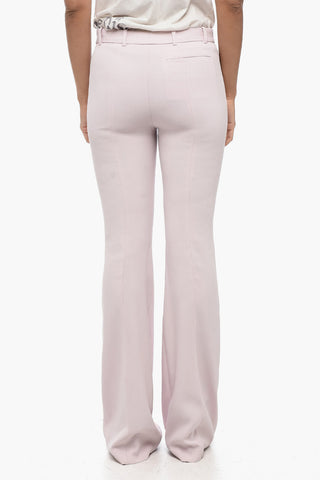 Pantaloni Flared Fit con Chiusura Nascosta