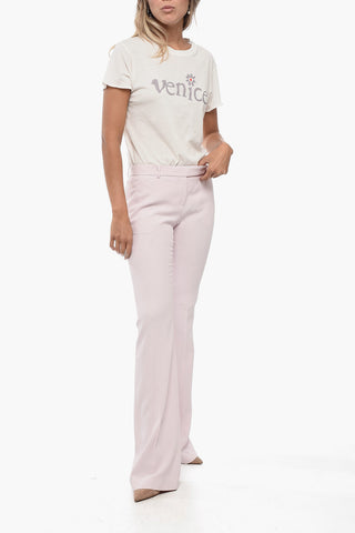 Flared Fit Pants with Hidden Closure