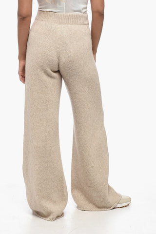 Lama Blend Wide Leg Pants with Flush Pockets