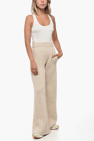 Lama Blend Wide Leg Pants with Flush Pockets