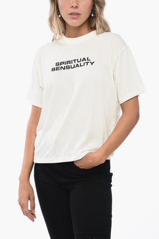 Crew Neck SPIRITUAL SENSUALITY Printed T-Shirt