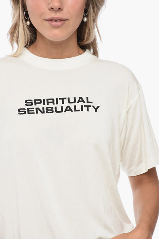 Crew Neck SPIRITUAL SENSUALITY Printed T-Shirt